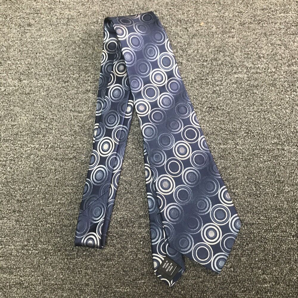 Arrow Silk Geometric Men Tie Blue Gray 3.5 x 58.5” Lined Retro